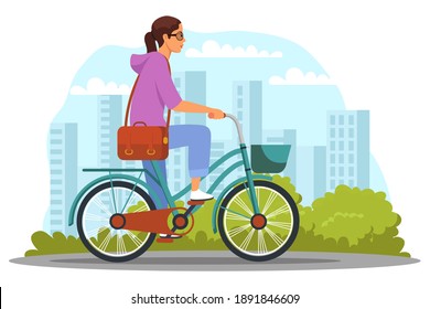 自転車 通勤 のイラスト素材 画像 ベクター画像 Shutterstock