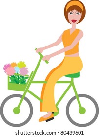 girl on cycle