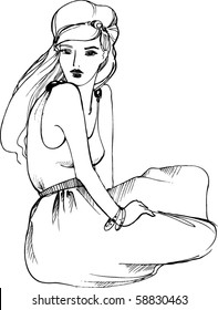 girl on the floor