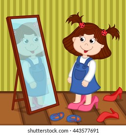 260px x 280px - Child Mirror Cartoon Images, Stock Photos & Vectors ...