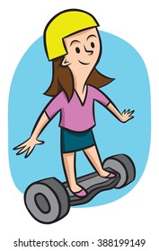 Girl on  hoverboard