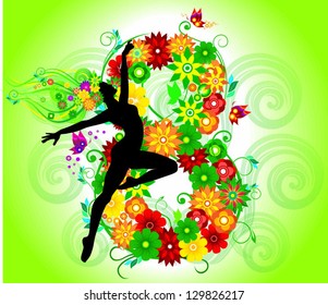 Girl on March 8 in the pattern
