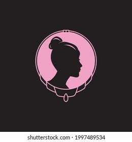 Niña en el diseño del vector espejo