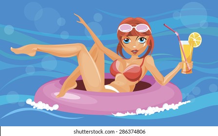 The girl on the rubber ring