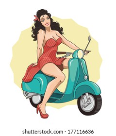 Girl on scooter