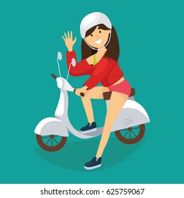 The Girl On The Scooter