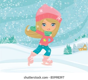 Girl on skates