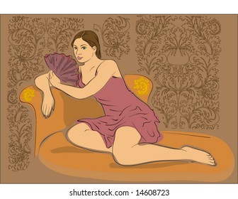 girl on sofa