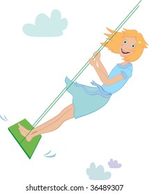 Girl on a swing