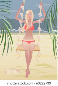 Girl on a swing