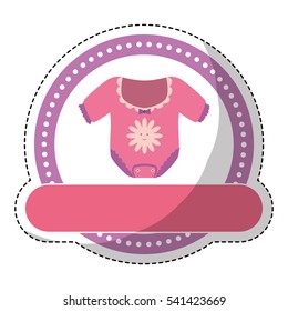 girl onesie baby shower related icon image vector illustration design 