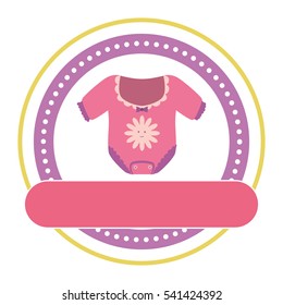 girl onesie baby shower related icon image vector illustration design 