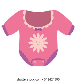 girl onesie baby shower related icon image vector illustration design 