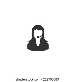Girl operator, assistant vector icon