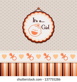 It's a girl orange background