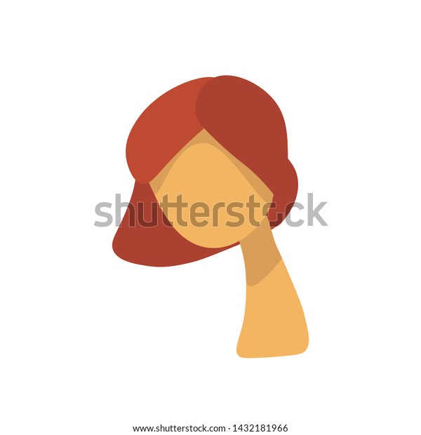 Girl Orange Hair Flat Style On Stock Vector Royalty Free 1432181966