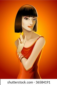 Girl Orange (vector)