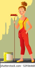 girl with paint