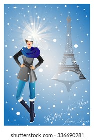 Girl in Paris - new year