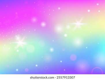 Girl Pattern. Purple Magic Gradient. Rainbow Invitation. Fairytale Universe Effect. Pink Abstract Background. Lilac Girlish Hologram. Fairy Backdrop. Party Girl Pattern.