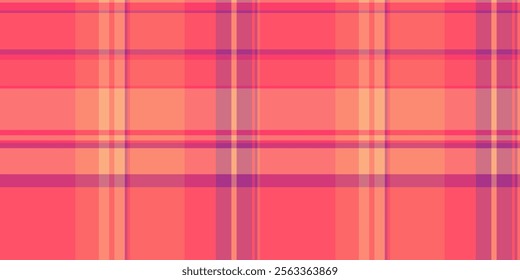 Girl pattern seamless check, repetition vector tartan texture. Newborn textile background plaid fabric in red and pink colors palette.