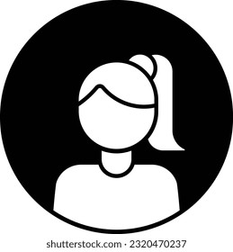 girl people avatar user person Glyph
