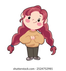 ”LOVELY GIRL" perfect for stickers, merchandise, mascots, clothing embroidery, and apparel designs. This pack offers high-quality, eye-catching characters, easy to use and scalable.