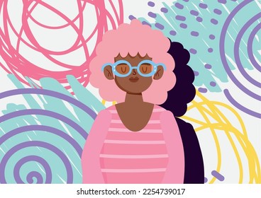 girl perfectly imperfect vector design
