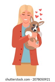 子犬 抱っこ のイラスト素材 画像 ベクター画像 Shutterstock