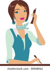 Girl with phone