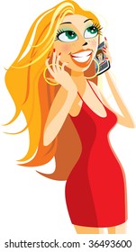 Girl at the phone