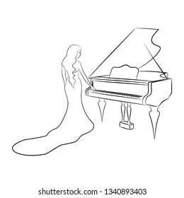 girl at the piano