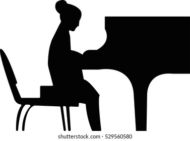 The girl at the piano