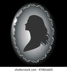 The girl in the picture. You can use return as a decor element for design, invitations, greetings, messages. Vector illustration.


