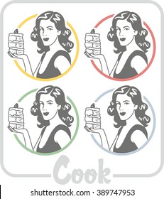 girl with a piece of the pie circle set sign
