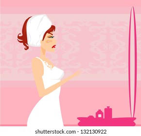 girl with a pimple