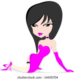Girl in pink