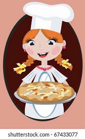 Girl with pizza