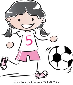 girl playing ball