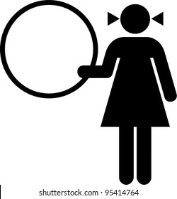 girl playing with a hoop