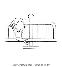 girl playing in park playground wheel icon