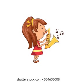 Girl Playing Sax