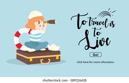 Girl playing with toy sailing boat.Travel and adventure concept. 