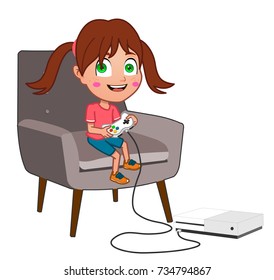 girl playing video games