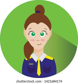 girl police vector female face