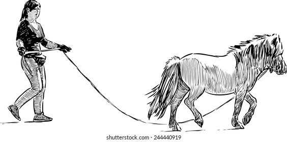 girl and pony