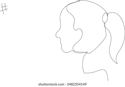 girl with a pony tail