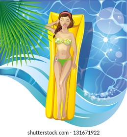 Girl in the pool