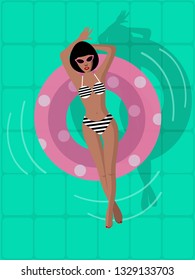 Girl in the pool