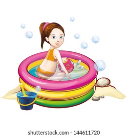 girl in the pool